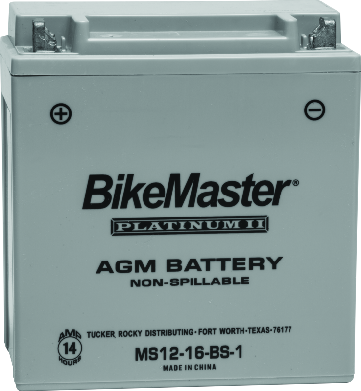 BikeMaster AGM Battery - MS12-16-BS-1