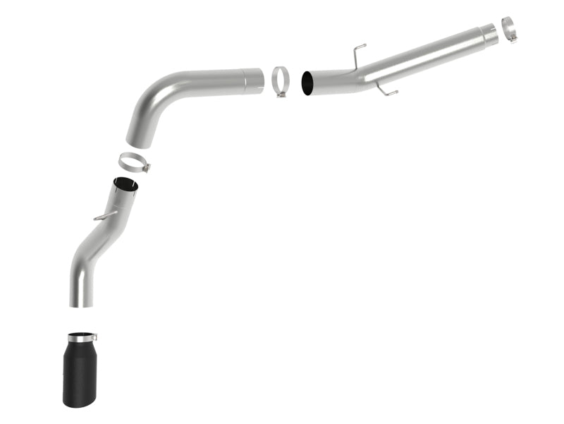 aFe ATLAS 5in Alum Steel DPF-Back Exhaust System w/Black Tip 19-20 Ram Diesel Trucks L6-6.7L (td)