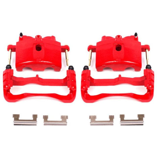 Power Stop 00-04 Cadillac DeVille Front Red Calipers w/Brackets - Pair