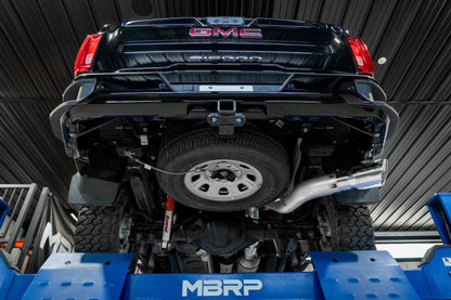 MBRP 20-23 Chevrolet Silverado 2500HD 6.6L Armor Lite AL Steel Single Side Exit 5in DPF Back Exhaust