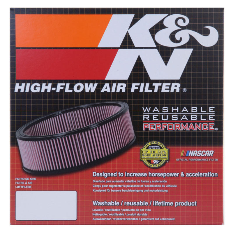 K&N Universal Oval Air Filter 12in Length x 5-1/4in Width x 3-1/4in Height