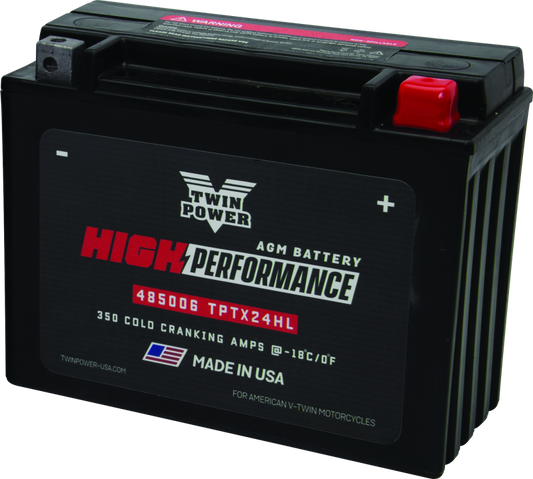 Twin Power YTX-24HL High Performance Battery Replaces H-D 66010-82A Made in USA