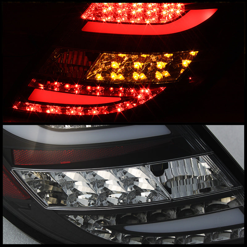 Spyder Mercedes Benz W204 C-Class 08-11 LED Tail Lights Incandescent only - Blk ALT-YD-MBZC08-LED-BK